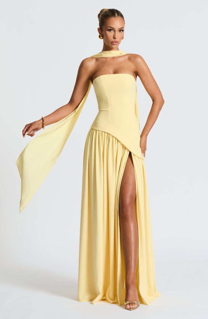 Vestido Maxi Sin Tirantes Tessa
