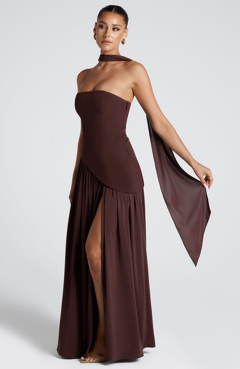 Vestido Maxi Sin Tirantes Tessa