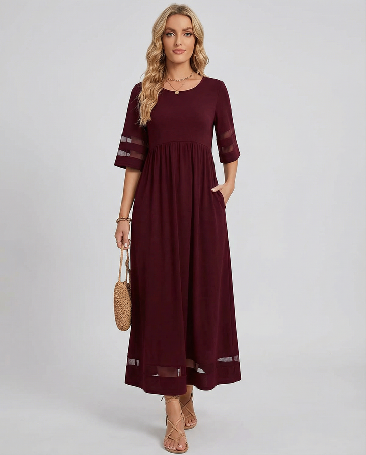 Vestido Negro Transparente – Diseño Halagador de Cuello O para un Estilo de Verano Sin Esfuerzo