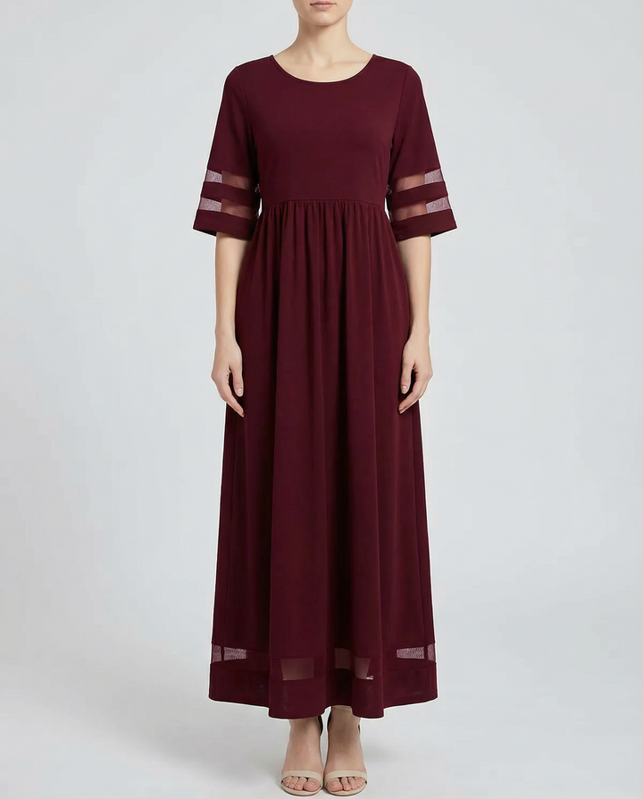 Vestido Negro Transparente – Diseño Halagador de Cuello O para un Estilo de Verano Sin Esfuerzo