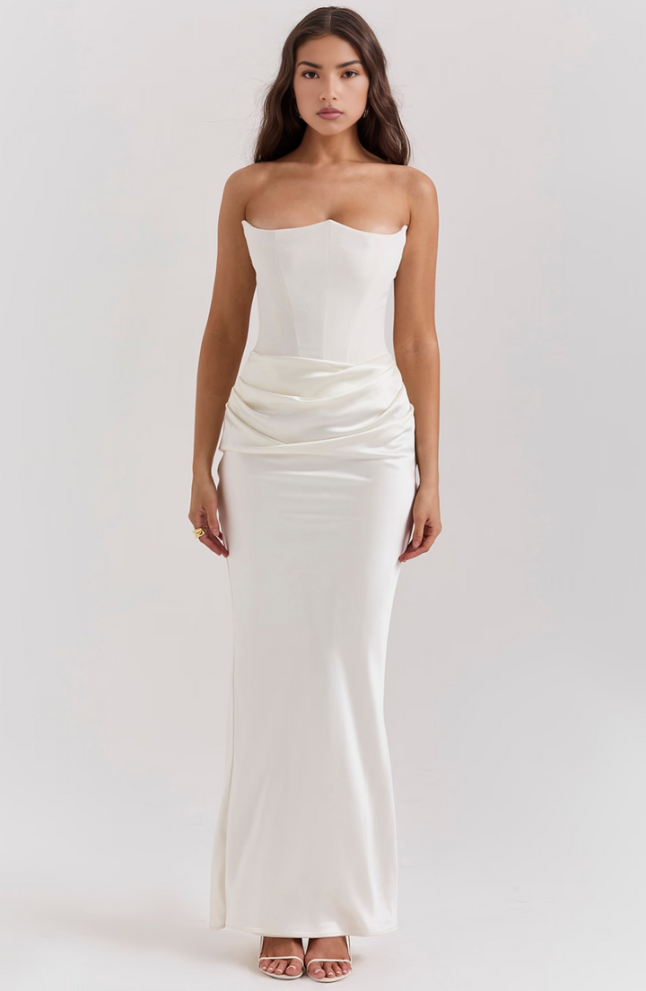 Vestido Maxi Corsé Sin Tirantes Mia