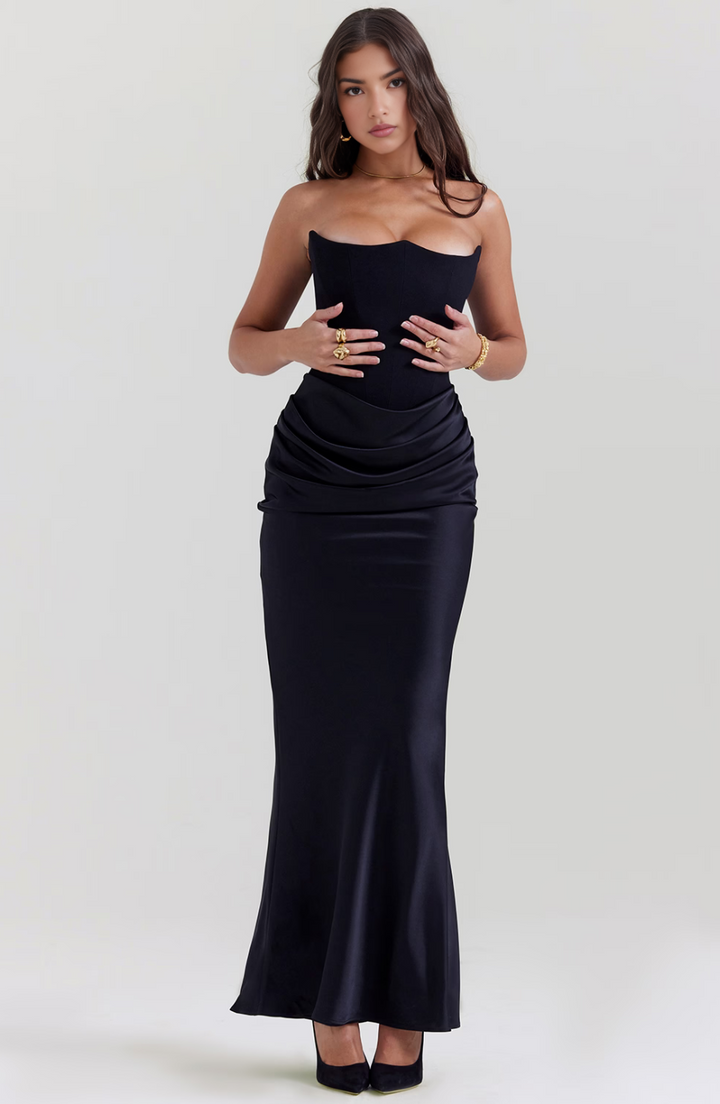 Vestido Maxi Corsé Sin Tirantes Mia