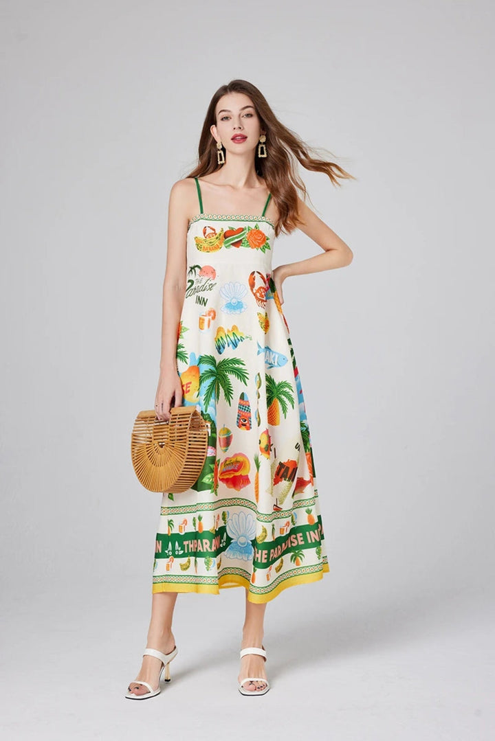 Vestido Maxi de Verano Floral de Playa