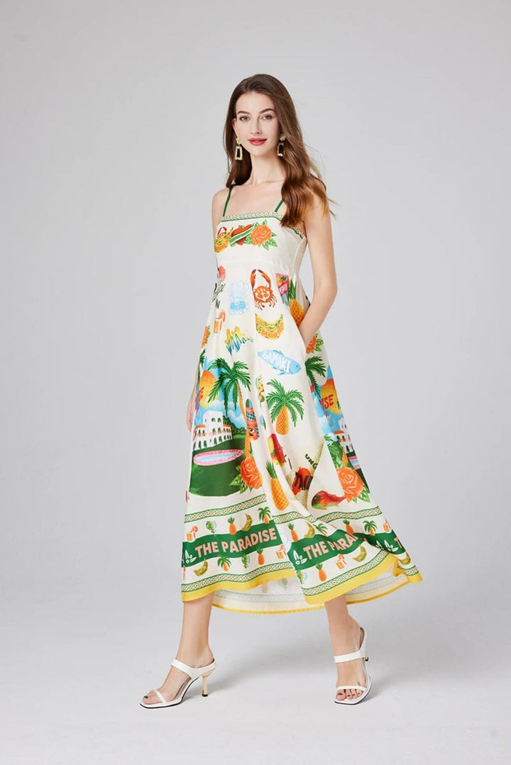 Vestido Maxi de Verano Floral de Playa