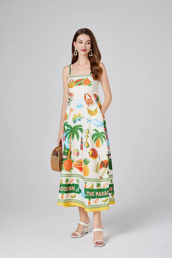 Vestido Maxi de Verano Floral de Playa