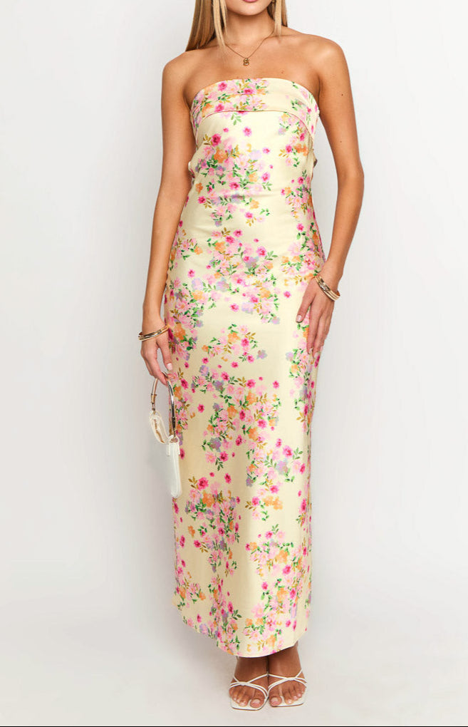 Vestido Maxi Amarillo de Verano