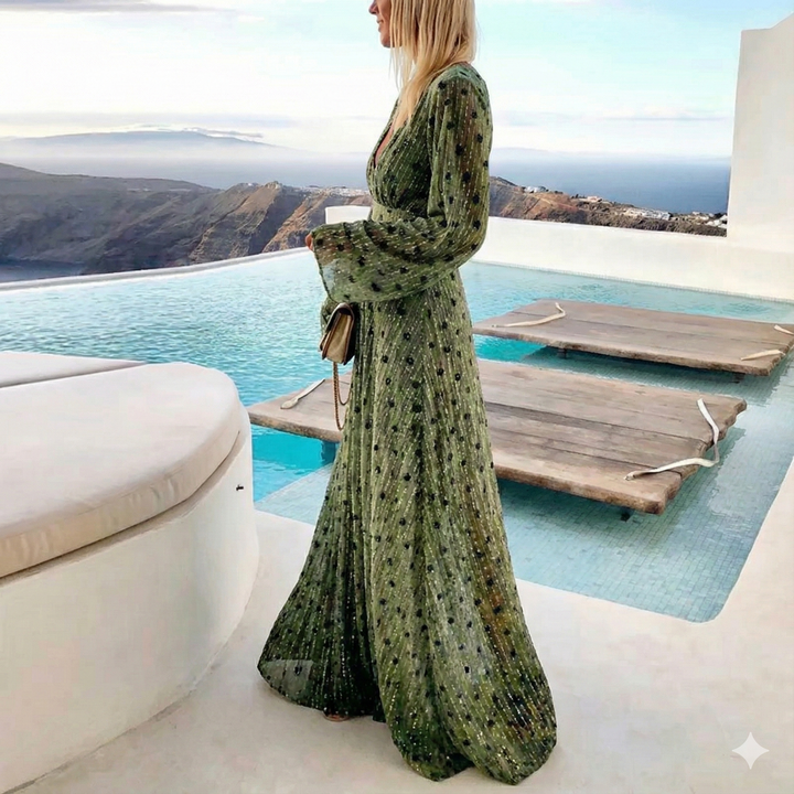 Vestido de verano largo clásico de playa para mujeres