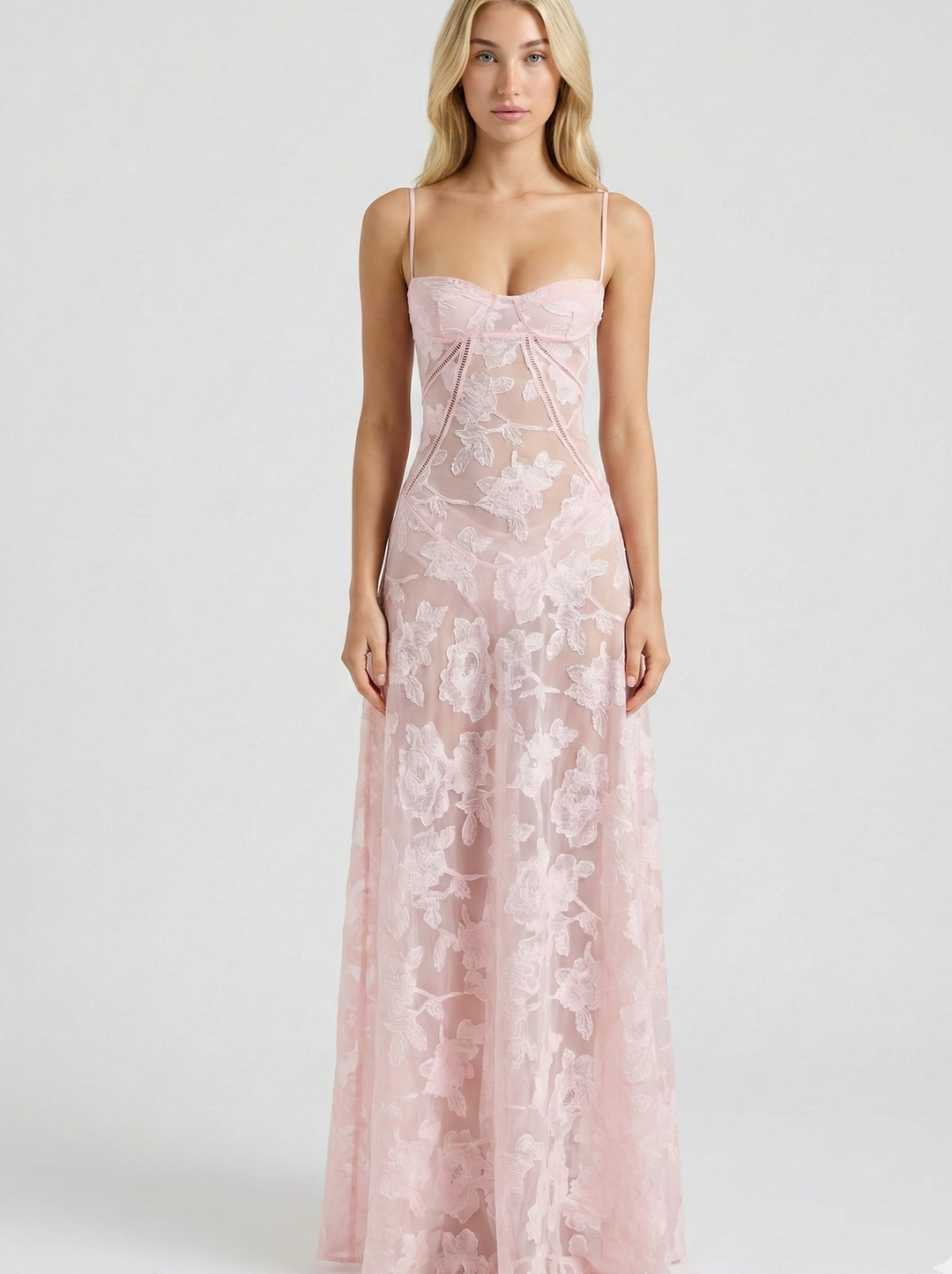 Vestido Maxi de Encaje – Vestido Elegante y Romántico para Mujeres
