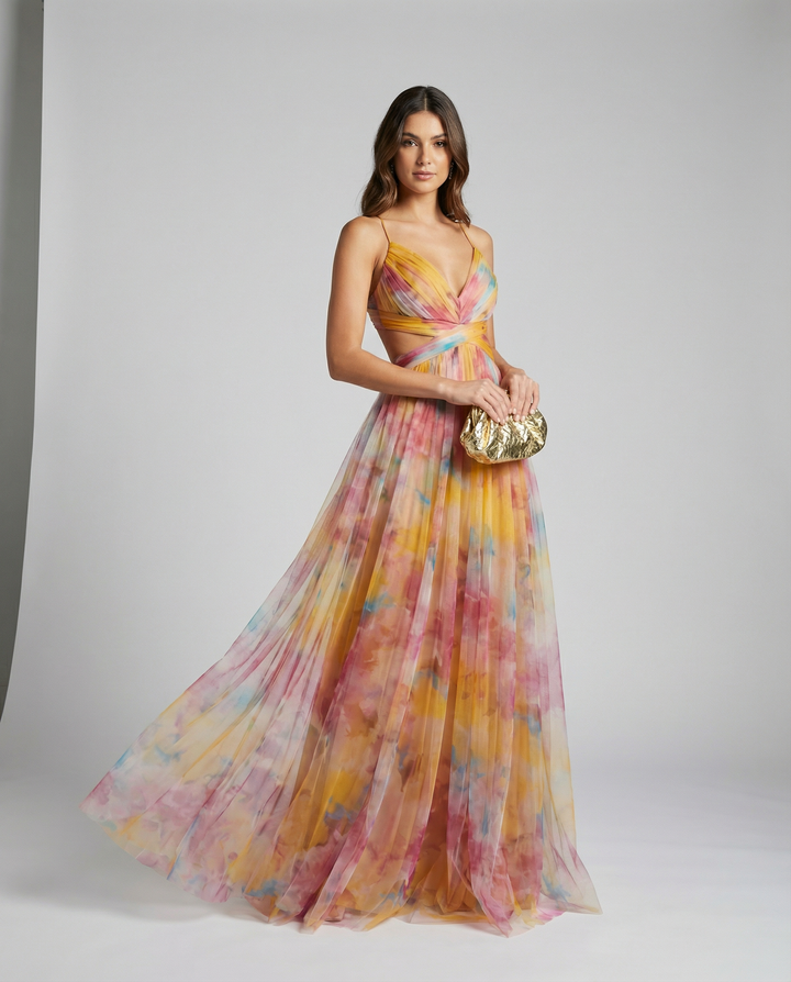 Vestido Maxi Floral de Noche para Mujeres