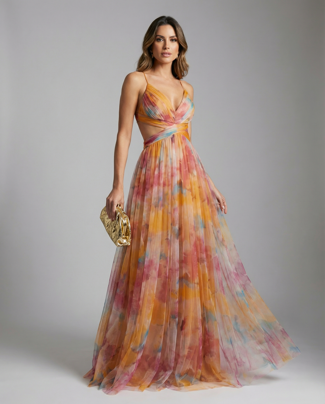 Vestido Maxi Floral de Noche para Mujeres