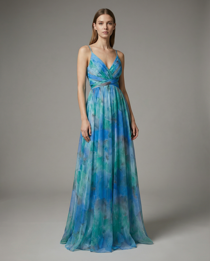 Vestido Maxi Floral de Noche para Mujeres
