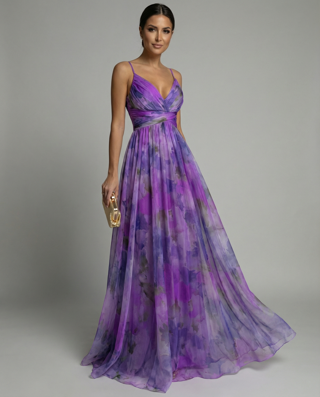 Vestido Maxi Floral de Noche para Mujeres