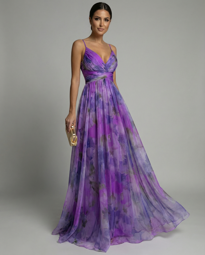 Vestido Maxi Floral de Noche para Mujeres