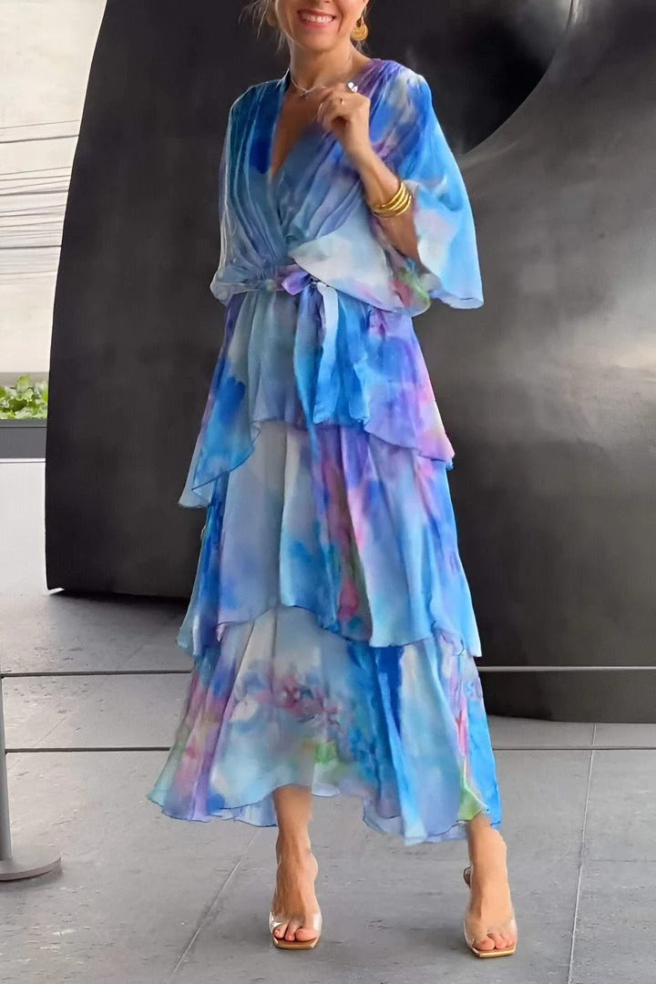 Freja | Vestido Midi de Cuello en V para Mujeres