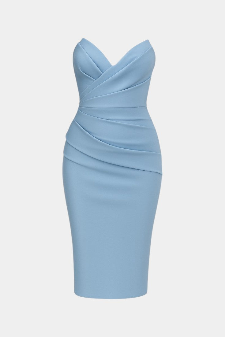 Iveta Vestido Sin Tirantes y Sin Espalda