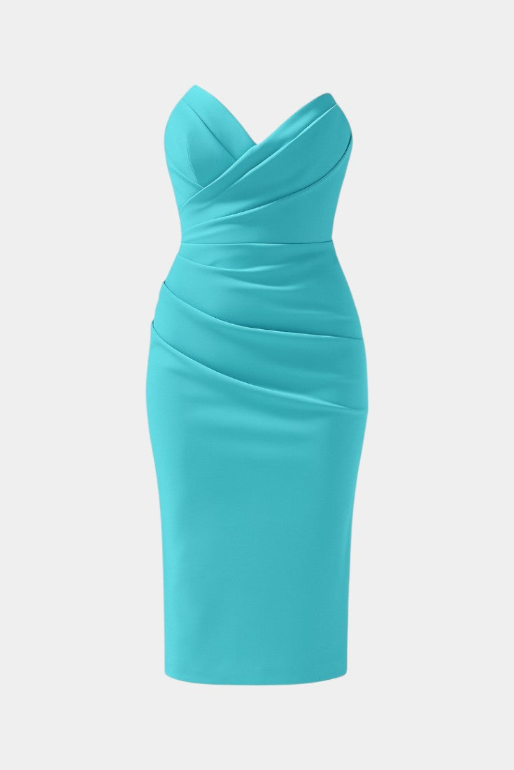 Iveta Vestido Sin Tirantes y Sin Espalda