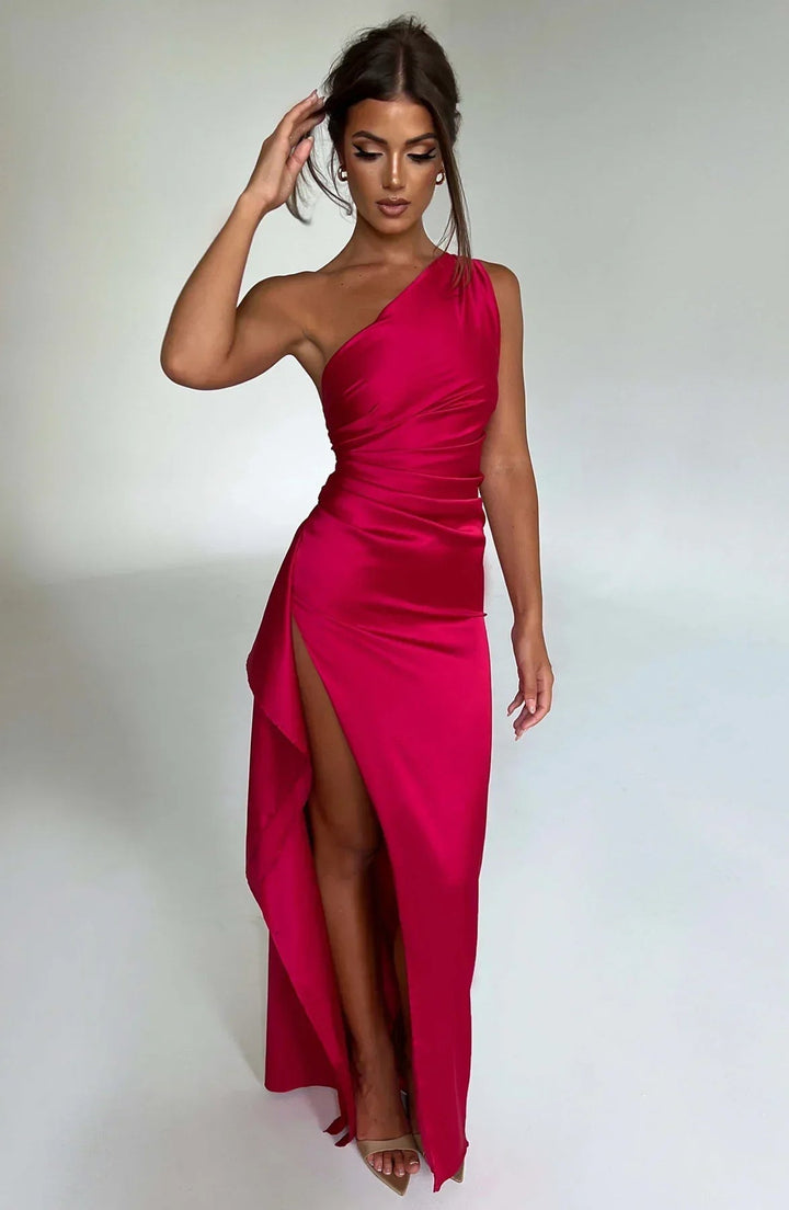 Vestido Maxi de Satén para Noche