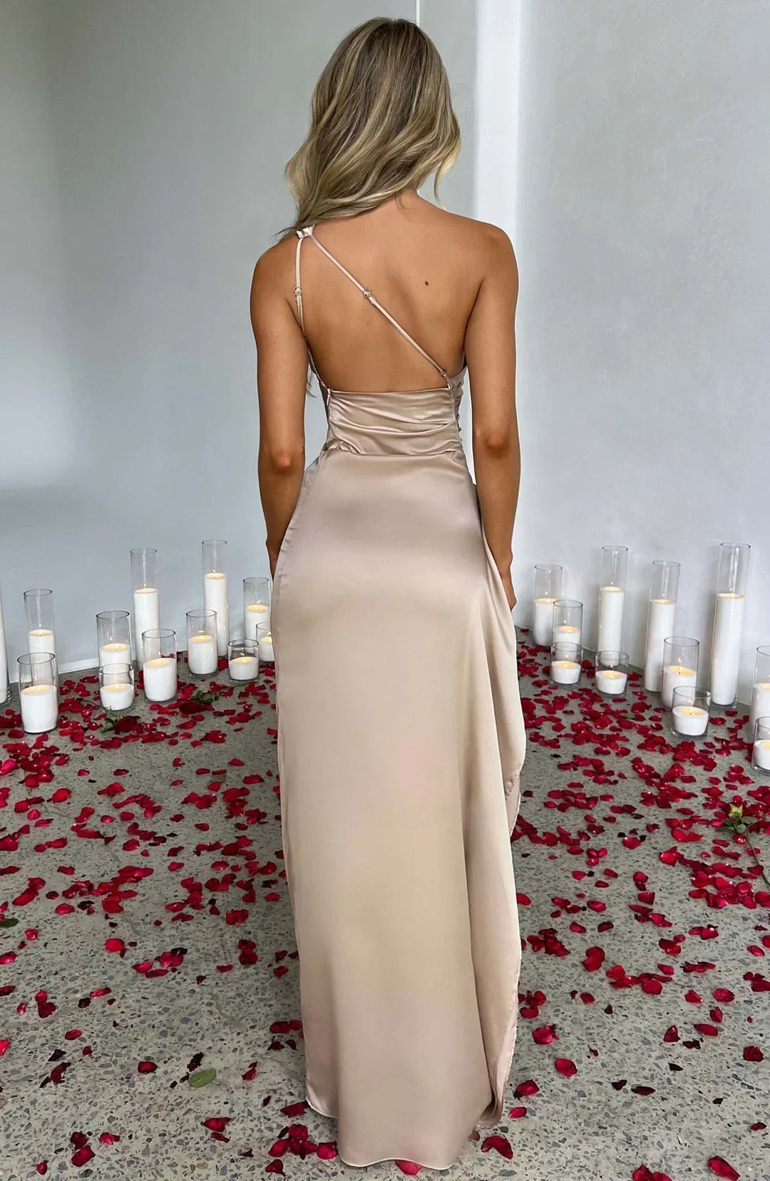 Vestido Maxi de Satén para Noche