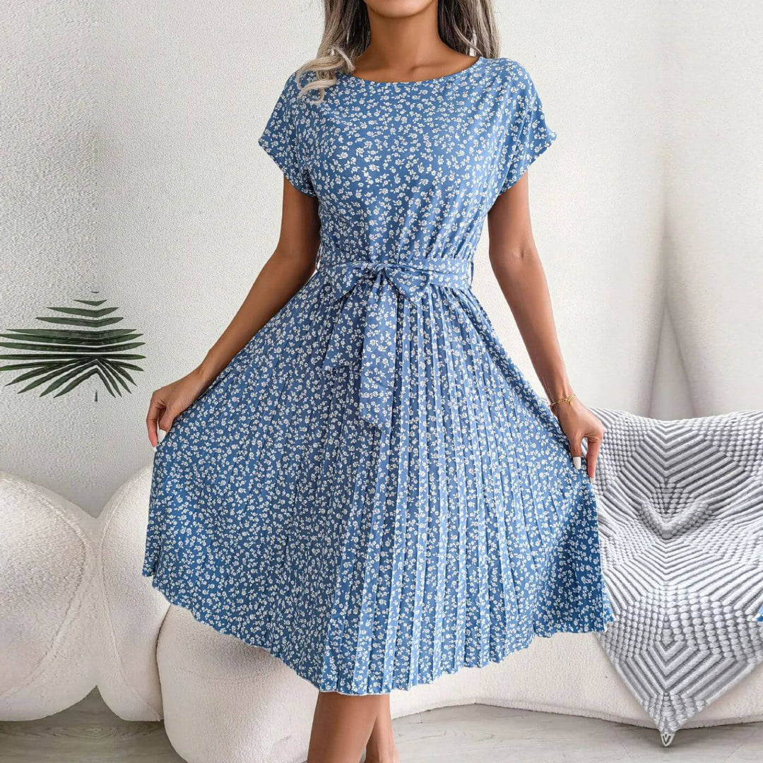 Jacinta | Vestido Midi de Manga Corta para Mujeres