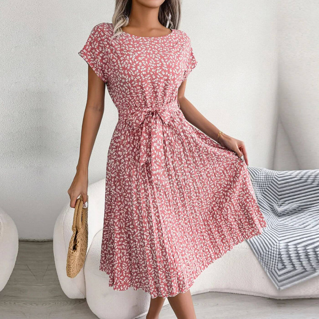 Jacinta | Vestido Midi de Manga Corta para Mujeres