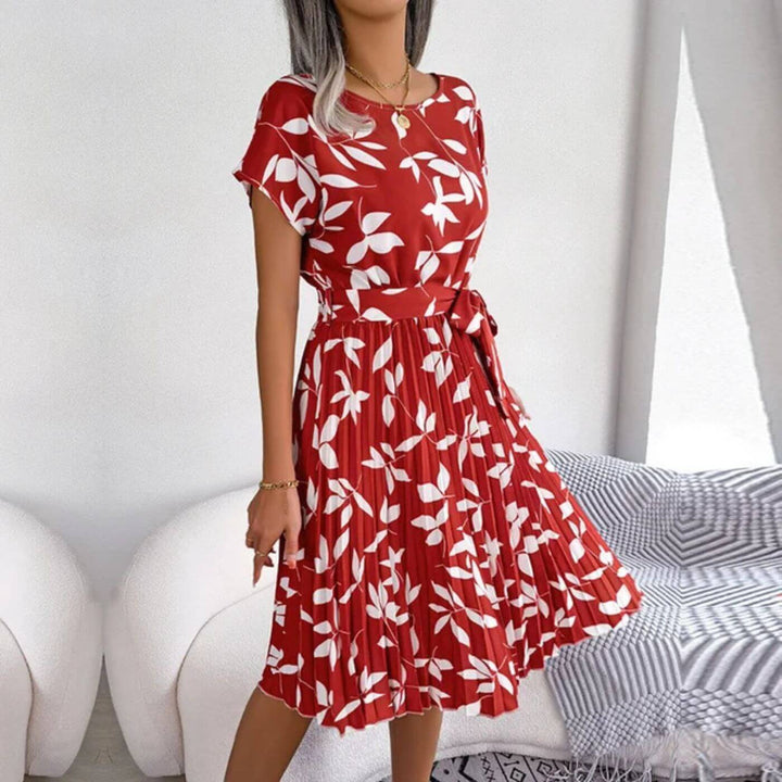 Jacinta | Vestido Midi de Manga Corta para Mujeres