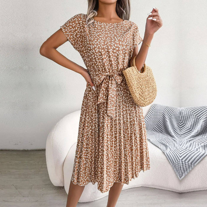 Jacinta | Vestido Midi de Manga Corta para Mujeres