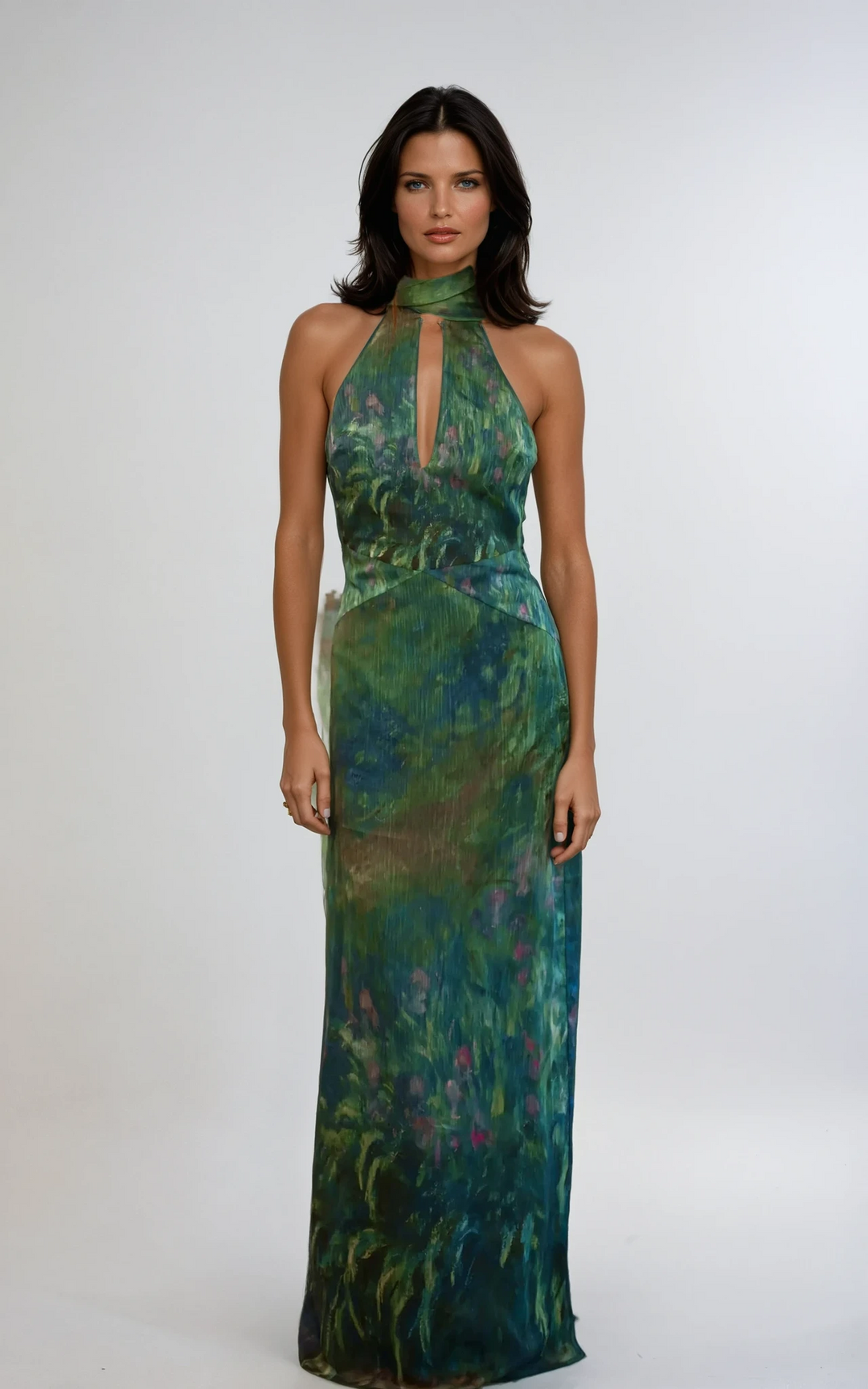 Vestido Maxi de Fiesta Inspirado en Monet