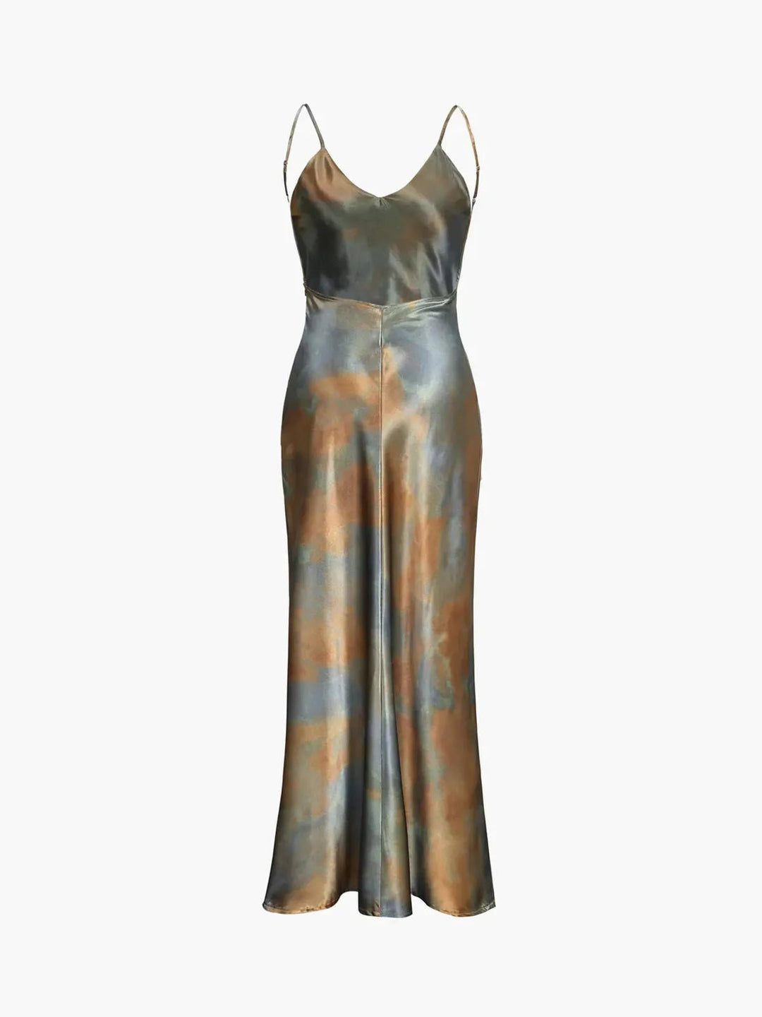 Vestido Maxi de Invitada de Boda de Satén Blanco Neptuno