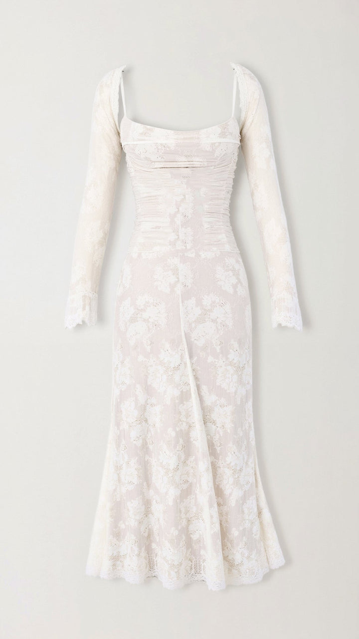 Vestido Maxi de Invitada de Boda con Encaje Largo Livilla