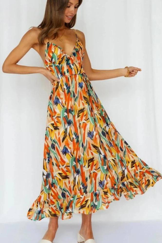 Ingrid | Vestido Midi Flowy de Verano para Mujeres