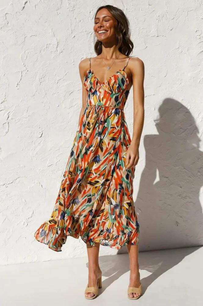 Ingrid | Vestido Midi Flowy de Verano para Mujeres