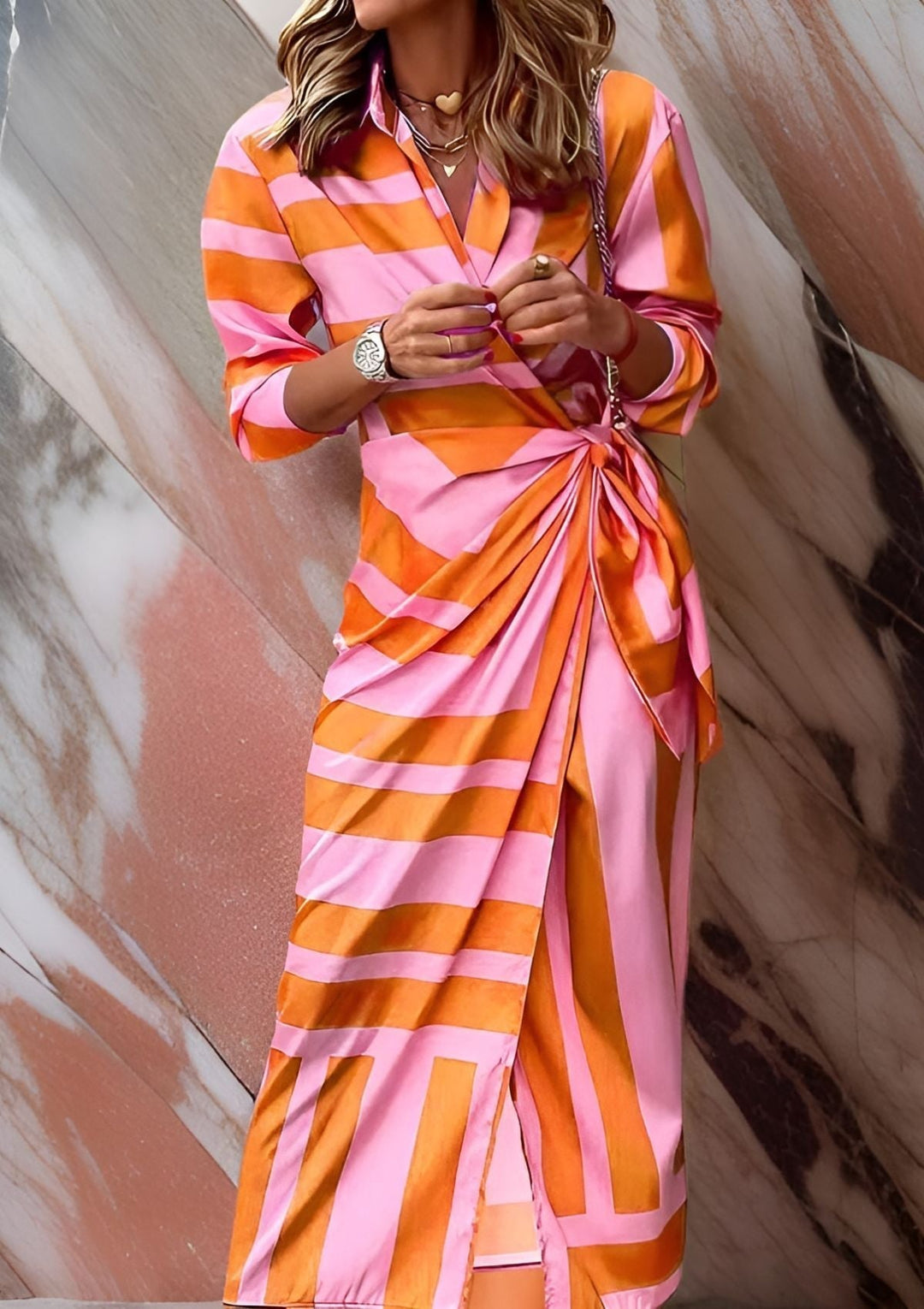 Sassa | Vestido Midi Envoltura para Mujeres