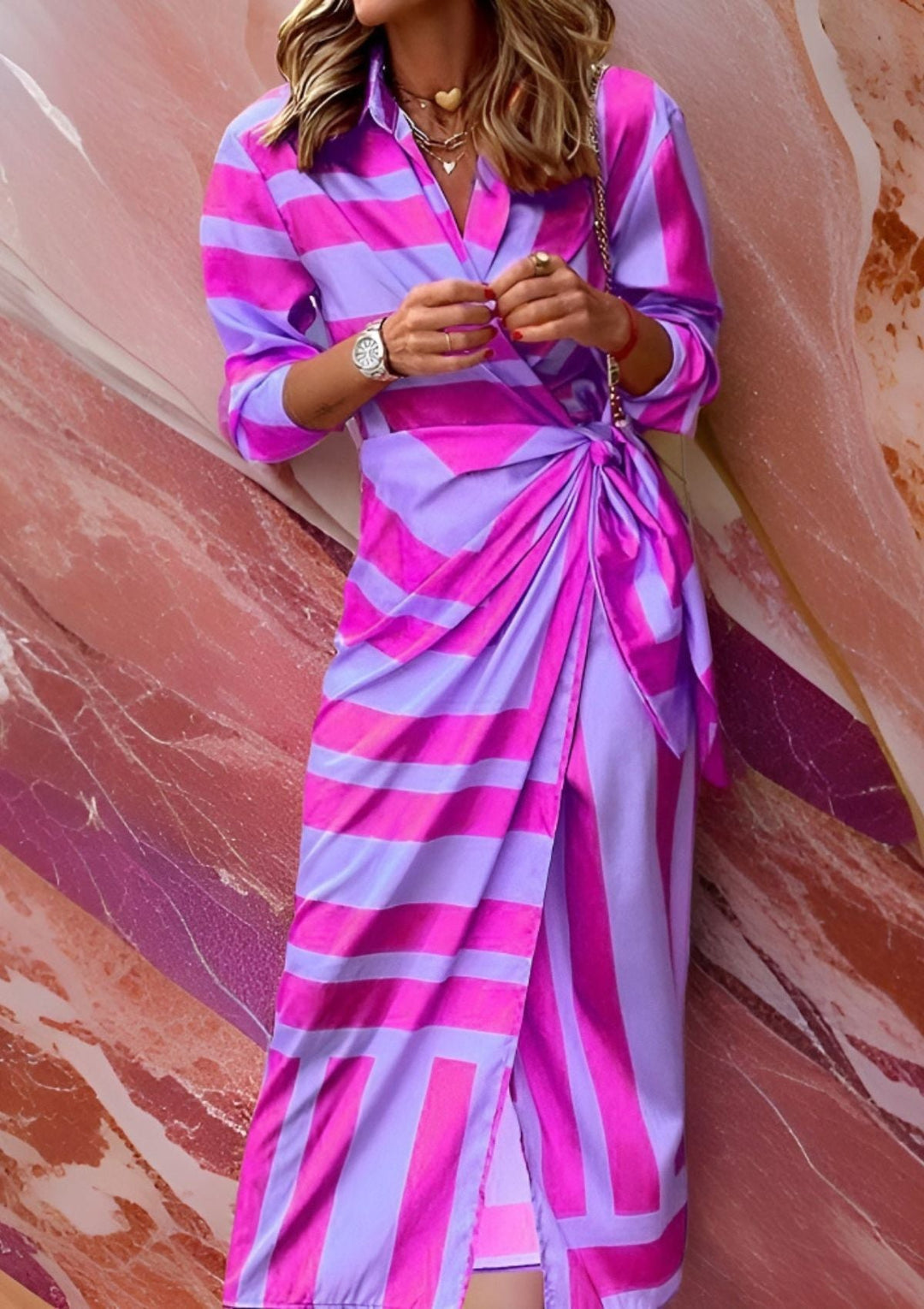 Sassa | Vestido Midi Envoltura para Mujeres