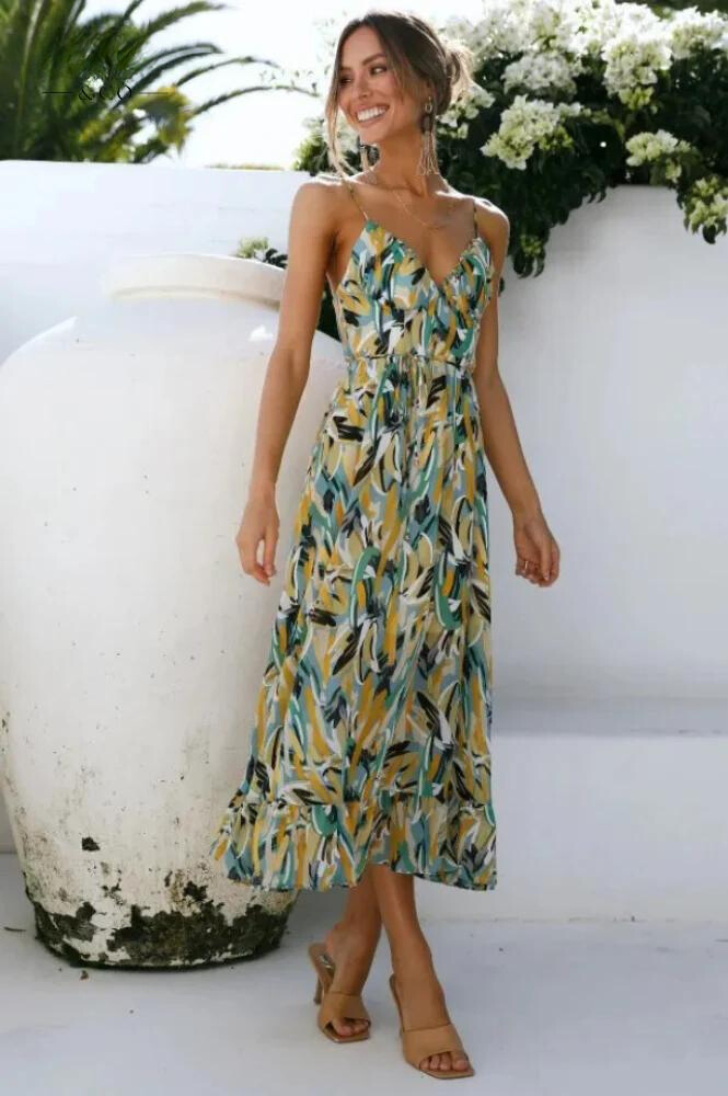 Ingrid | Vestido Midi Flowy de Verano para Mujeres