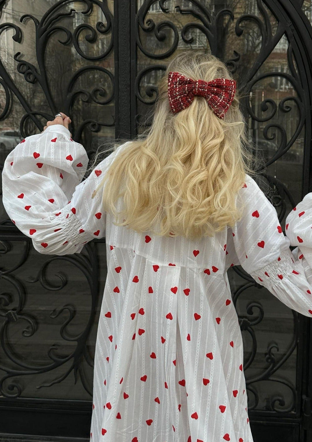 Vestido Camisa Bordado de Corazones Oversized de Verano