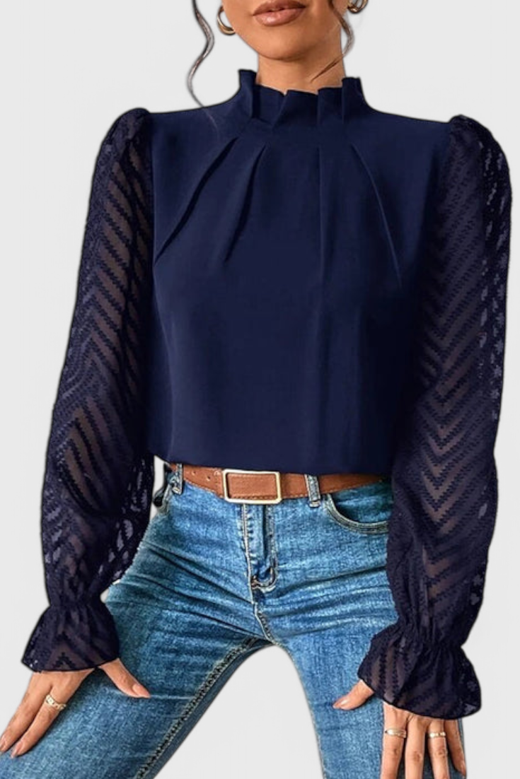 Helga Blusa de Manga Larga Náutica