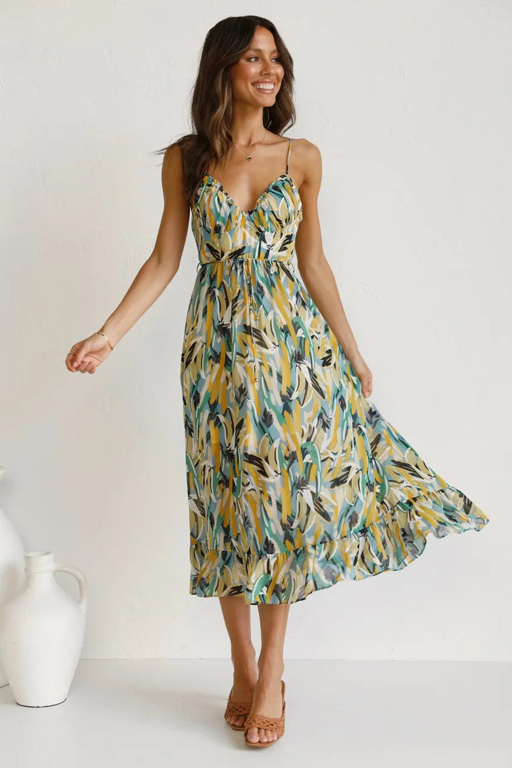 Marilou | Vestido Midi Plisado para Mujeres