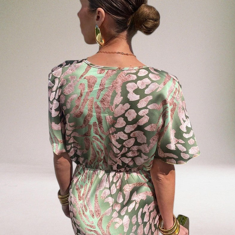 Heather | Vestido Midi con Nudo Frontal para Mujeres