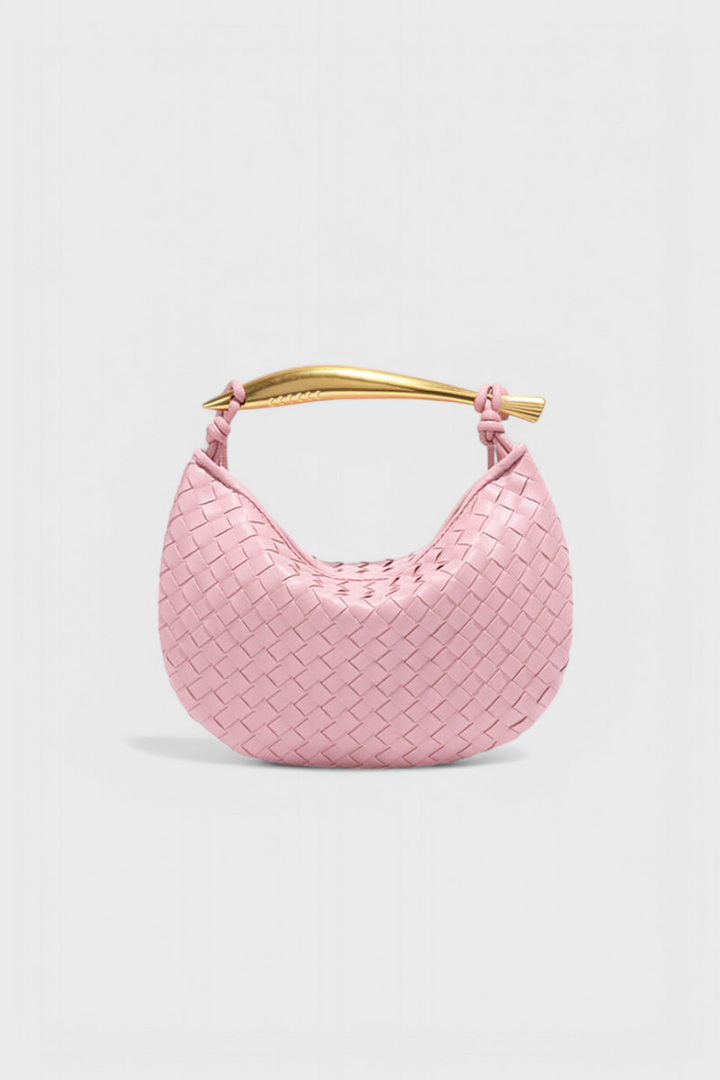 Gerda Bolso Woven con Asa Dorada