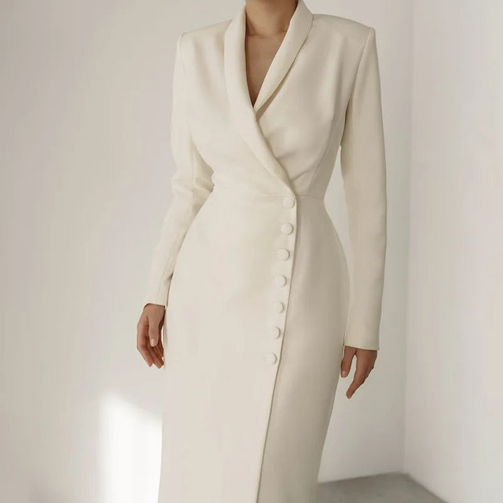Vestido de Noche – Elegante Vestido Formal de Manga Larga Negro para Eventos Nocturnos Atemporales