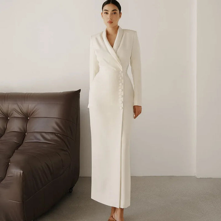 Vestido de Noche – Elegante Vestido Formal de Manga Larga Negro para Eventos Nocturnos Atemporales