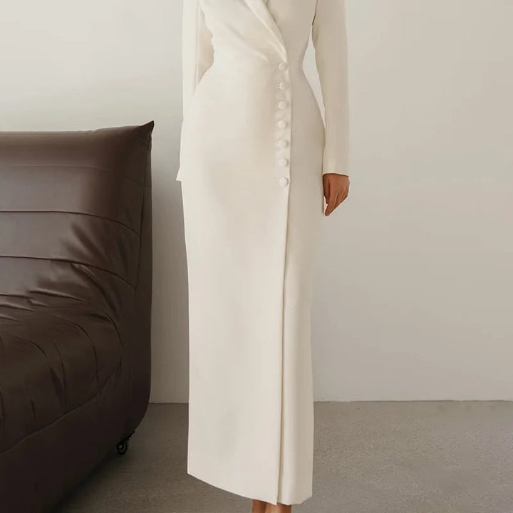 Vestido de Noche – Elegante Vestido Formal de Manga Larga Negro para Eventos Nocturnos Atemporales