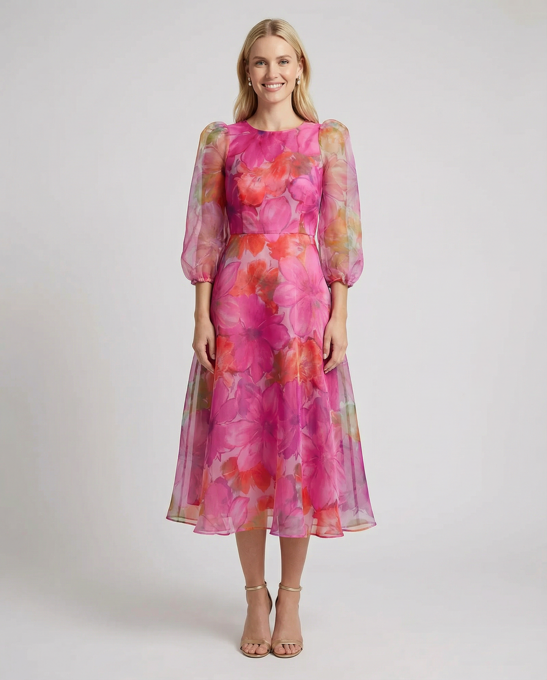 Vestido de Malla – Diseño Impreso Elegante para la Oficina y Eventos de Verano