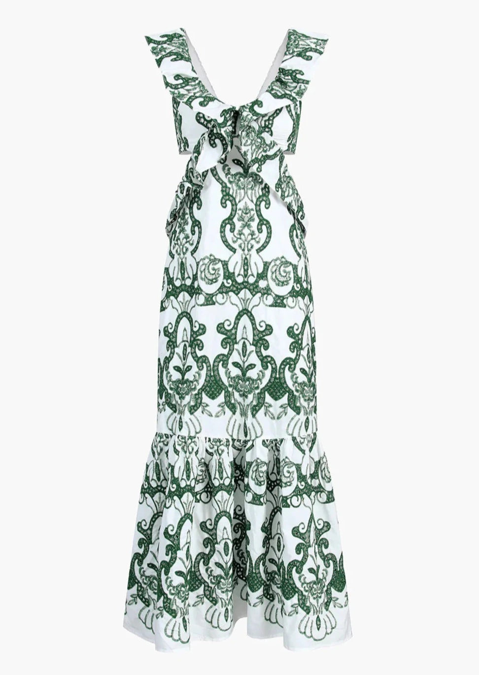 Vestido Maxi de Verano Bordado de Algodón Sorrento