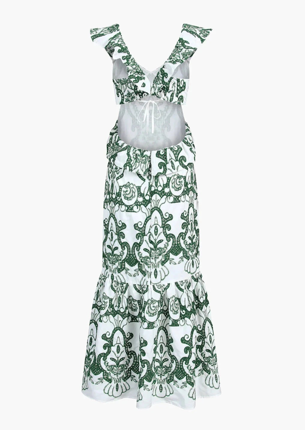 Vestido Maxi de Verano Bordado de Algodón Sorrento