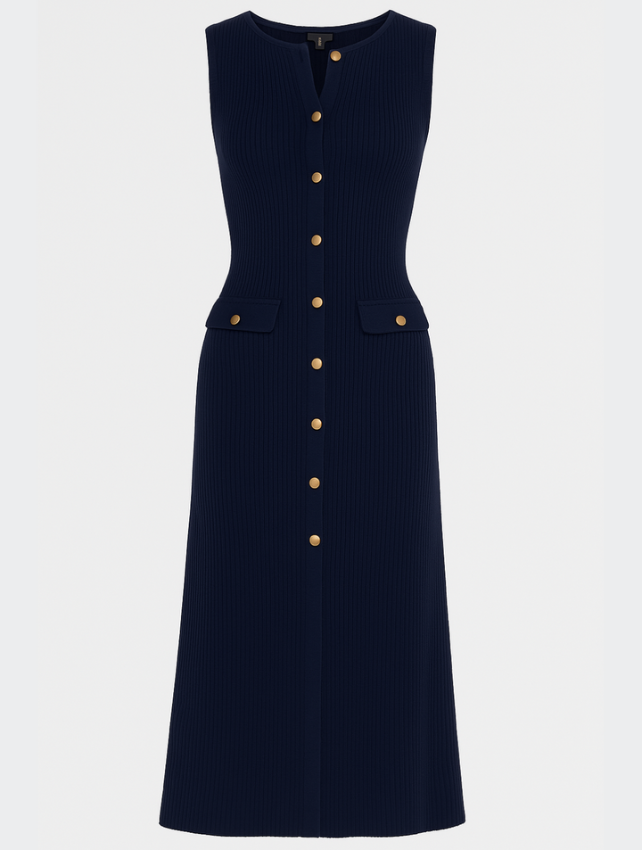Hedda | Vestido Midi de Botones para Mujeres