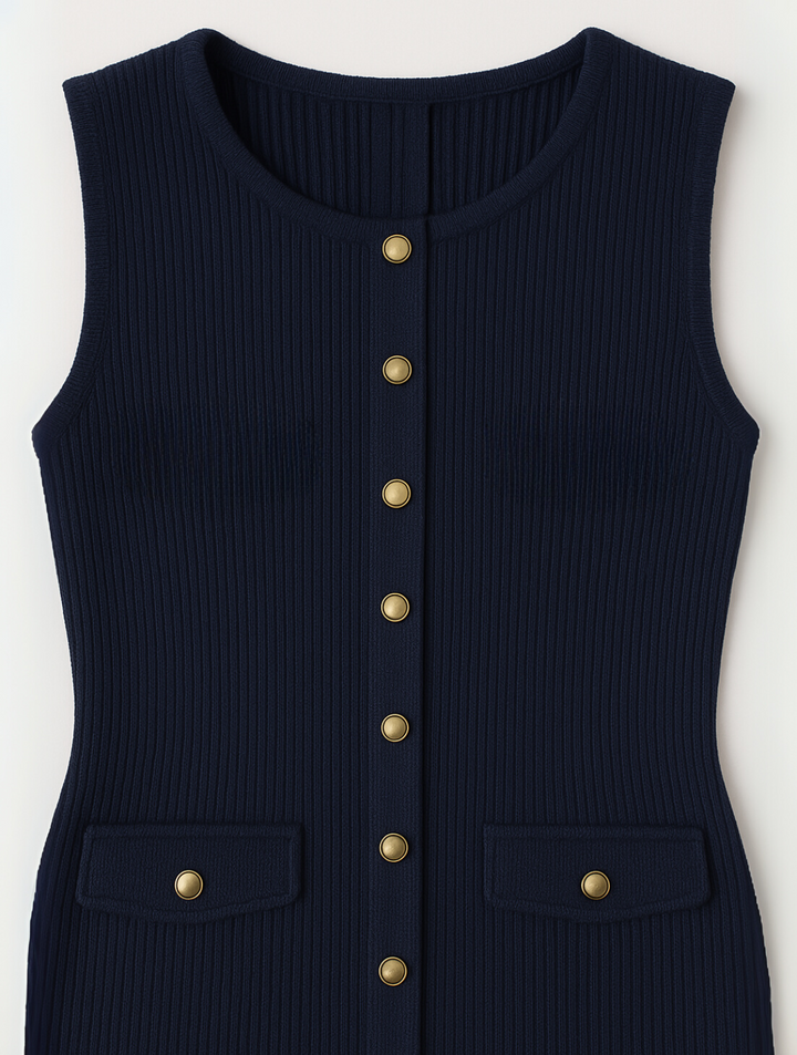 Hedda | Vestido Midi de Botones para Mujeres