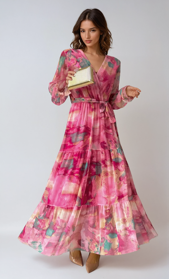 Vestido Maxi de Noche de Verano con Estampado Floral