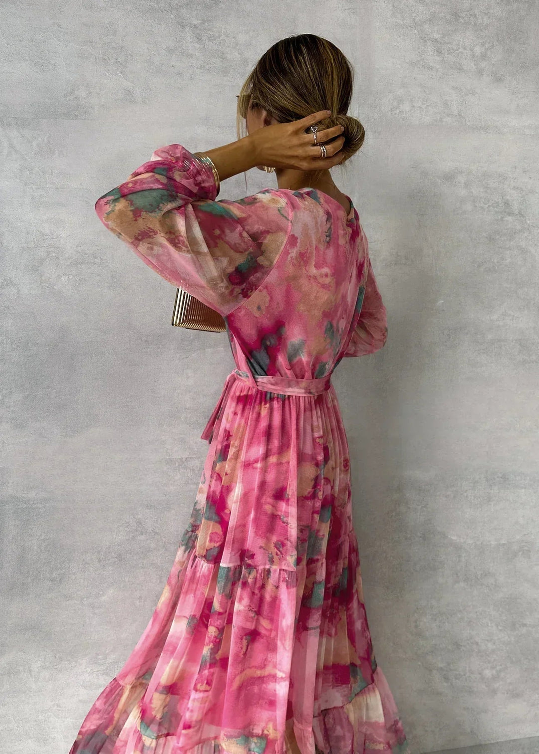 Vestido Maxi de Noche de Verano con Estampado Floral