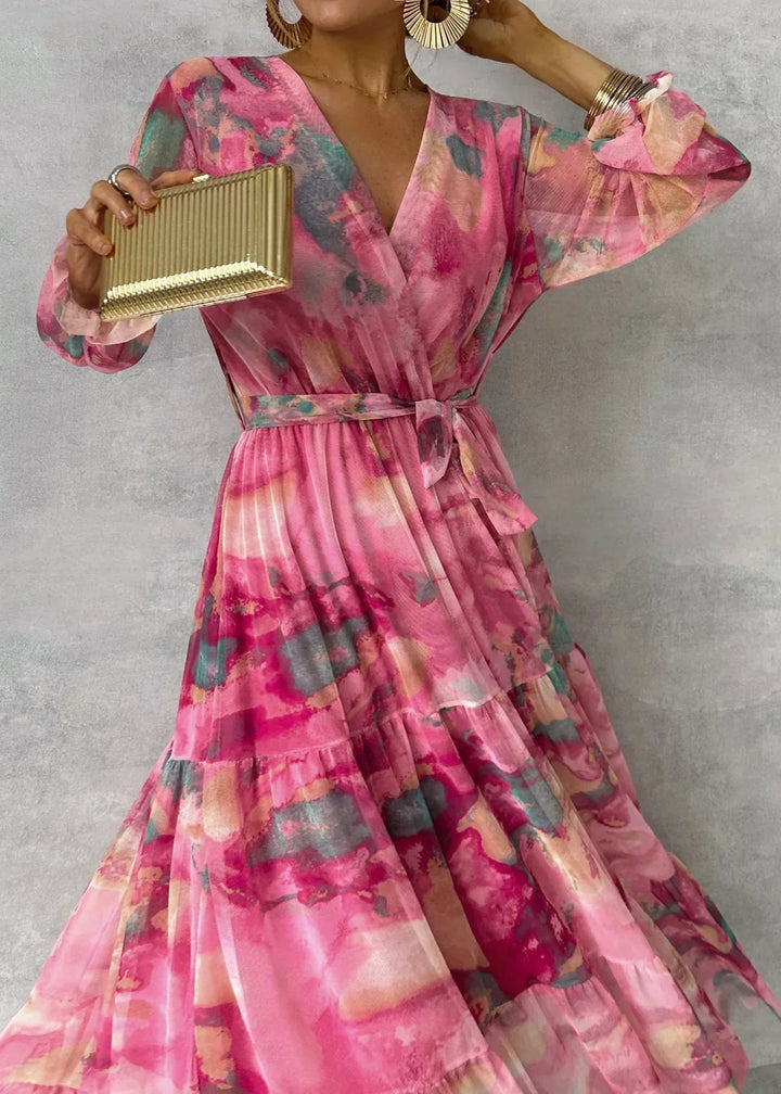 Vestido Maxi de Noche de Verano con Estampado Floral